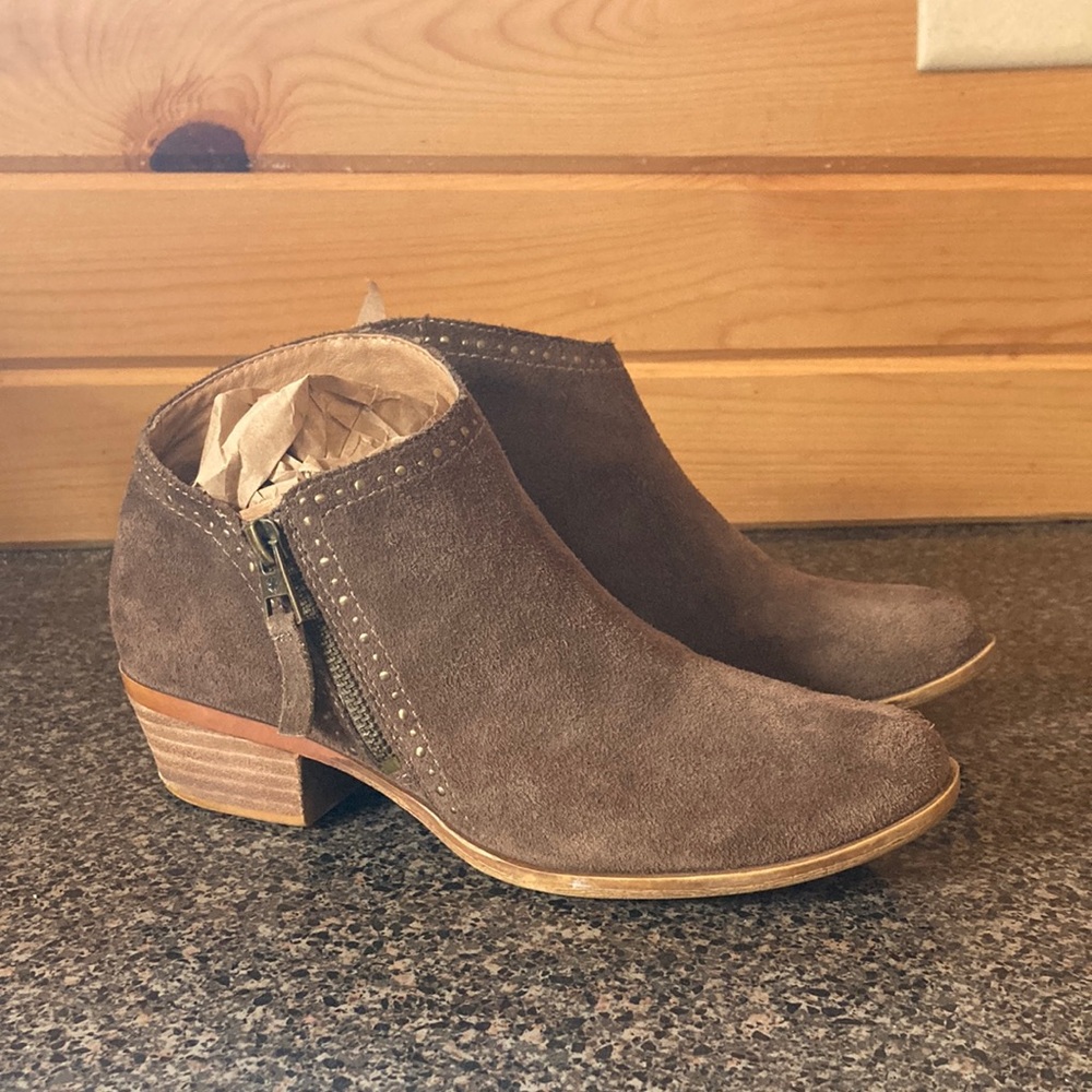 Lucky Brand Brown Suede Booties - Picture 3 of 5